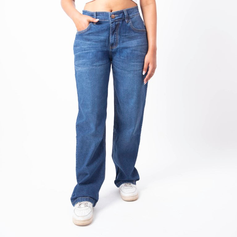 RESTART LIFESTYLE Light Blue High Waist Jeans for Women - Regular Fit Straight Jeans for Girls - Denim Cotton Jeans for Women - Women Jeans Straight Fit