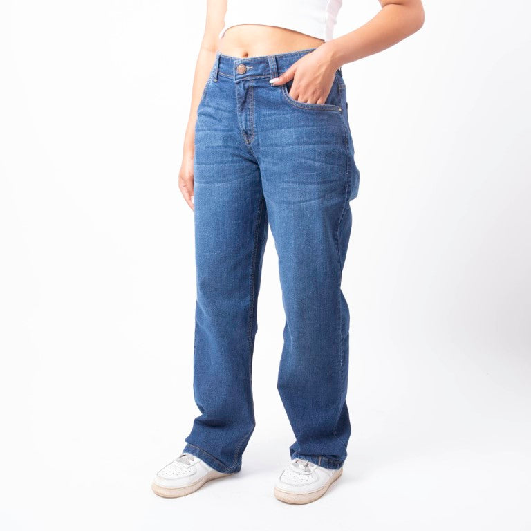 RESTART LIFESTYLE Light Blue High Waist Jeans for Women - Regular Fit Straight Jeans for Girls - Denim Cotton Jeans for Women - Women Jeans Straight Fit