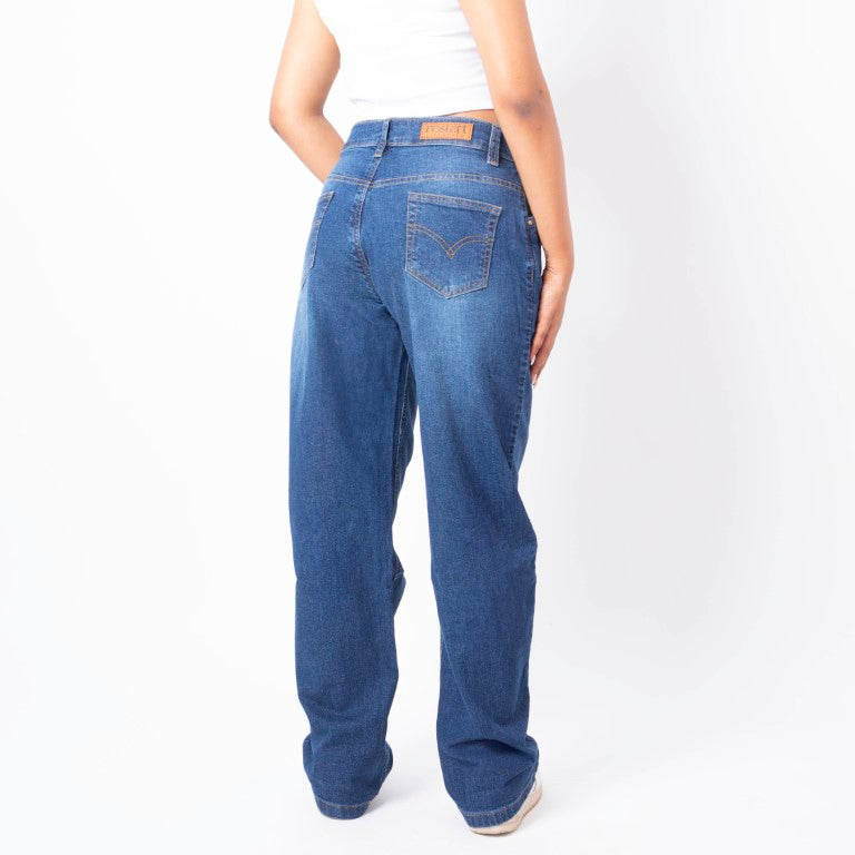RESTART LIFESTYLE Light Blue High Waist Jeans for Women - Regular Fit Straight Jeans for Girls - Denim Cotton Jeans for Women - Women Jeans Straight Fit