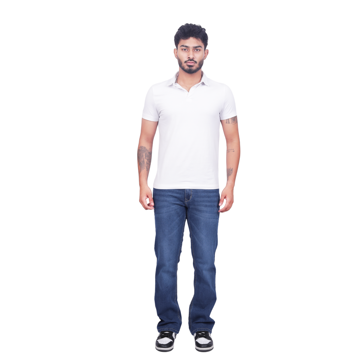Men Classic Light Fade Clean Look Stretchable Jeans