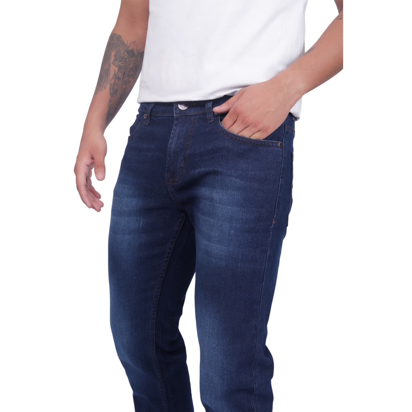 Men Mid-Rise Classic Fit Light Fade Stretchable Jeans
