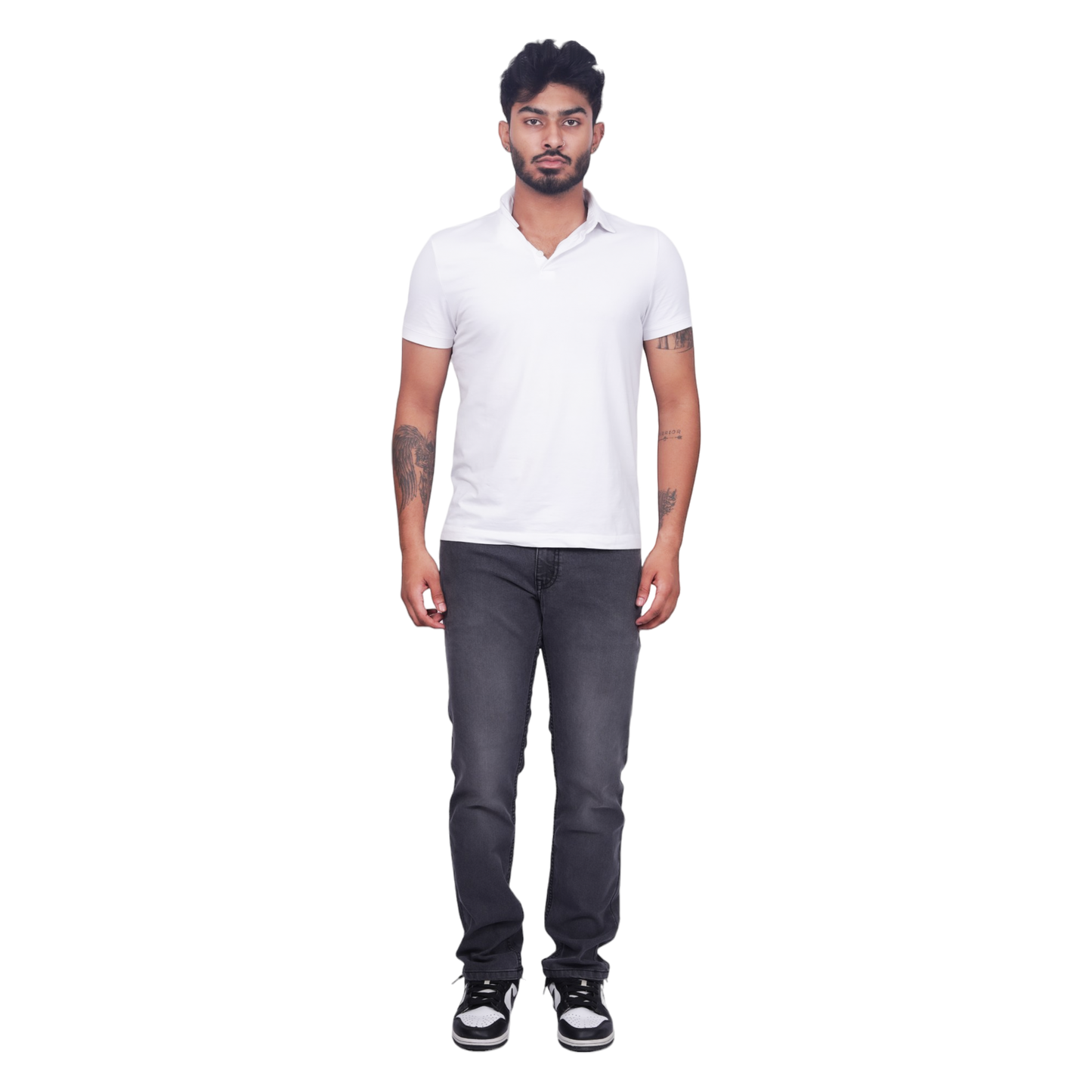 Men Black Regular Fit Casual Jeans