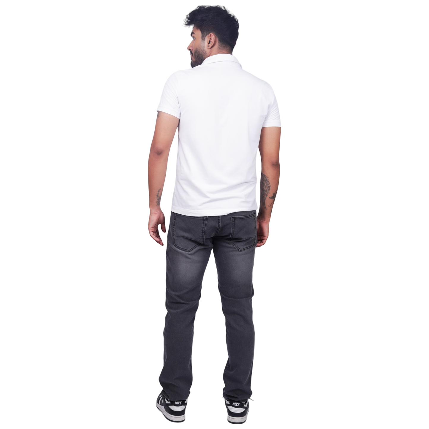 Men Black Regular Fit Casual Jeans