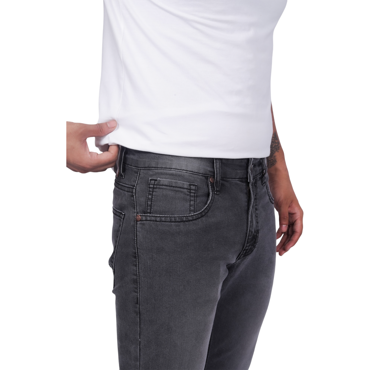 Men Black Regular Fit Casual Jeans