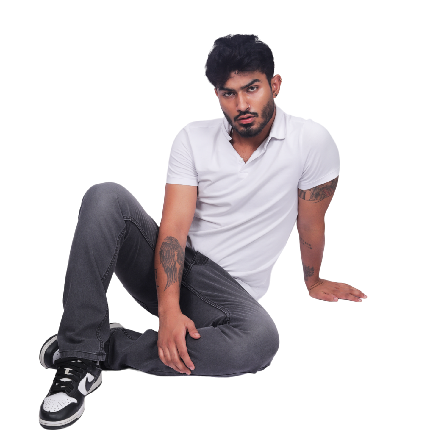 Men Black Regular Fit Casual Jeans