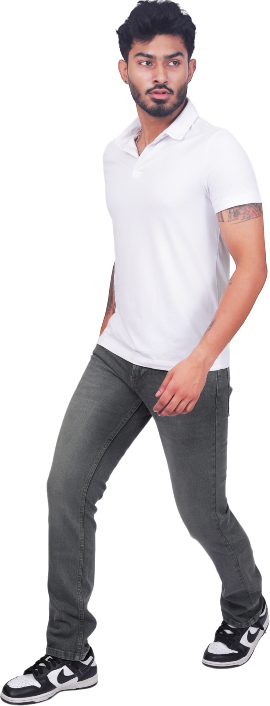 Men Smart Mid-Rise Clean Look Light Fade Stretchable Jeans