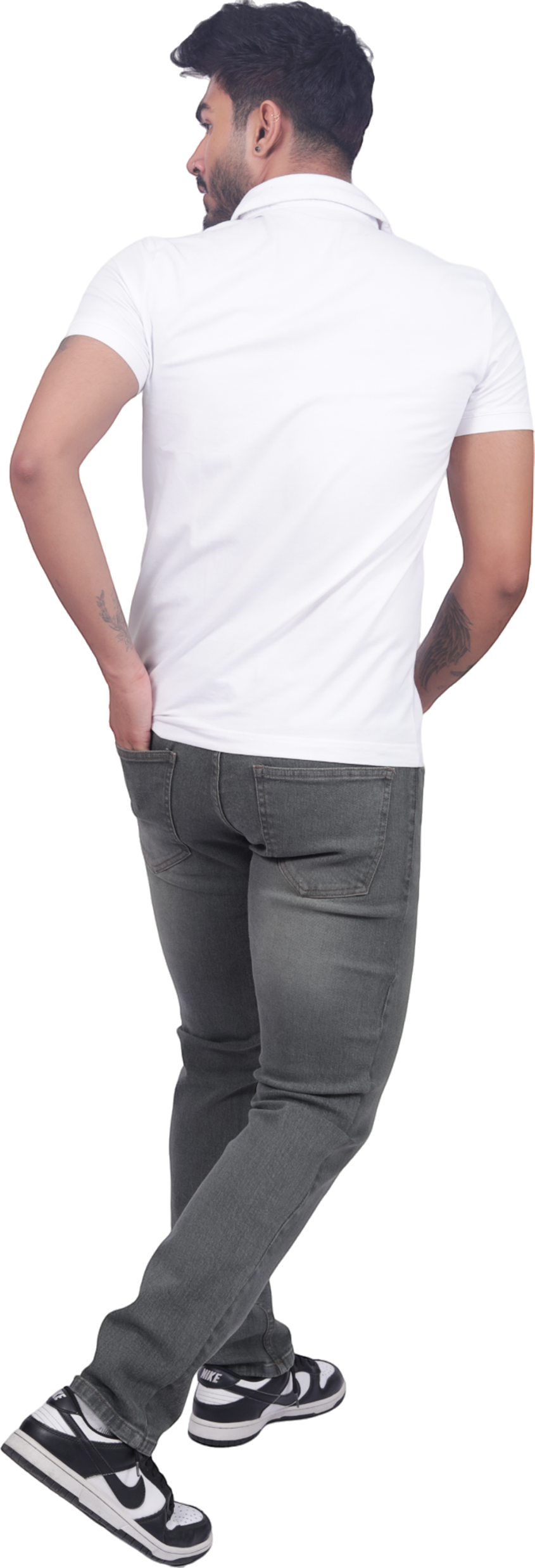 Men Smart Mid-Rise Clean Look Light Fade Stretchable Jeans