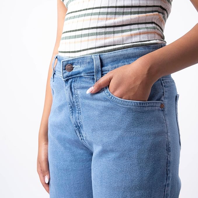 RESTART LIFESTYLE Jeans for Women - Denim Cotton Dark Blue Jeans for Women - Regular Fit Straight Jeans for Girls - Washed Dark Blue Women Jeans Straight Fit