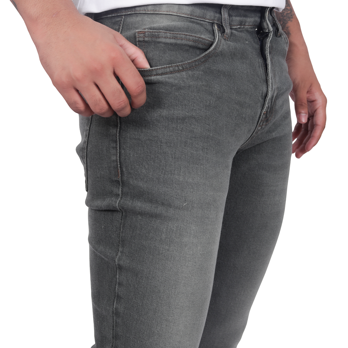 Men Smart Mid-Rise Clean Look Light Fade Stretchable Jeans