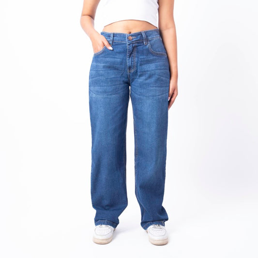 RESTART LIFESTYLE Light Blue High Waist Jeans for Women - Regular Fit Straight Jeans for Girls - Denim Cotton Jeans for Women - Women Jeans Straight Fit