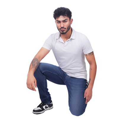 Men Classic Light Fade Clean Look Stretchable Jeans