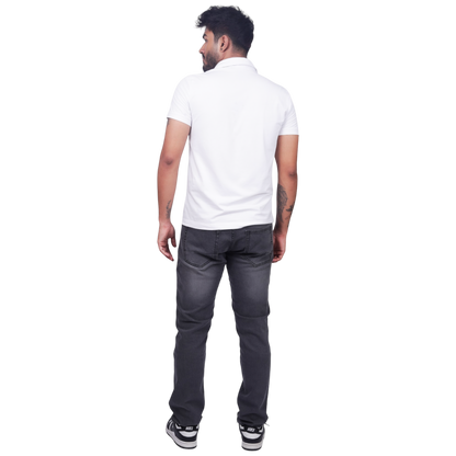 Men Black Regular Fit Casual Jeans