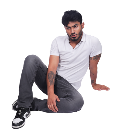 Men Black Regular Fit Casual Jeans