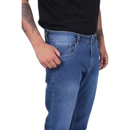 Men Mid-Rise Medium Shade Light Fade Clean Look Stretchable Jeans