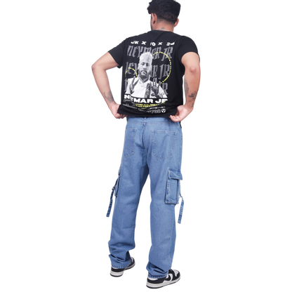 Men Comfort Relaxed Fit Clean Look Pure Cotton Cargo Jeans