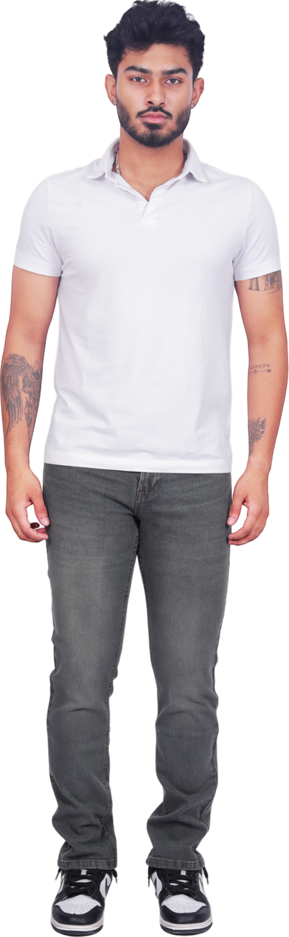 Men Smart Mid-Rise Clean Look Light Fade Stretchable Jeans