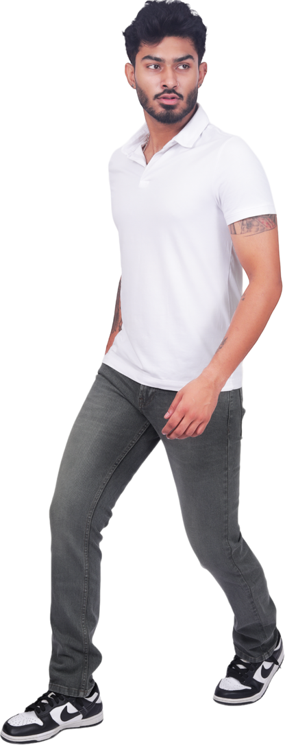 Men Smart Mid-Rise Clean Look Light Fade Stretchable Jeans
