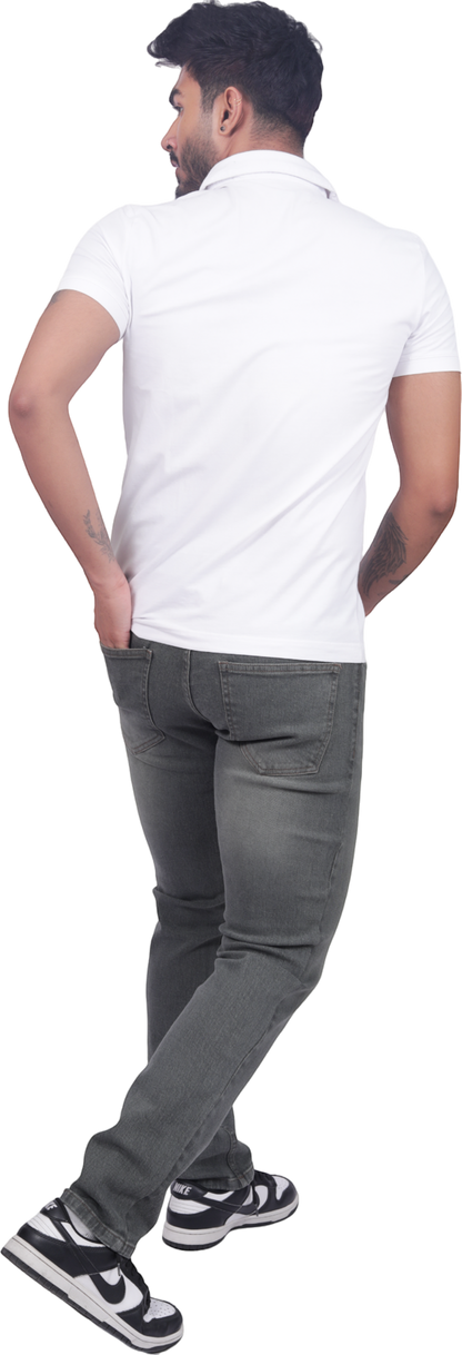 Men Smart Mid-Rise Clean Look Light Fade Stretchable Jeans