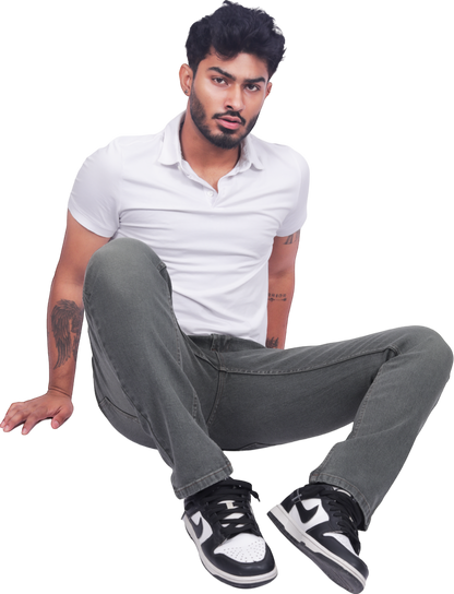 Men Smart Mid-Rise Clean Look Light Fade Stretchable Jeans