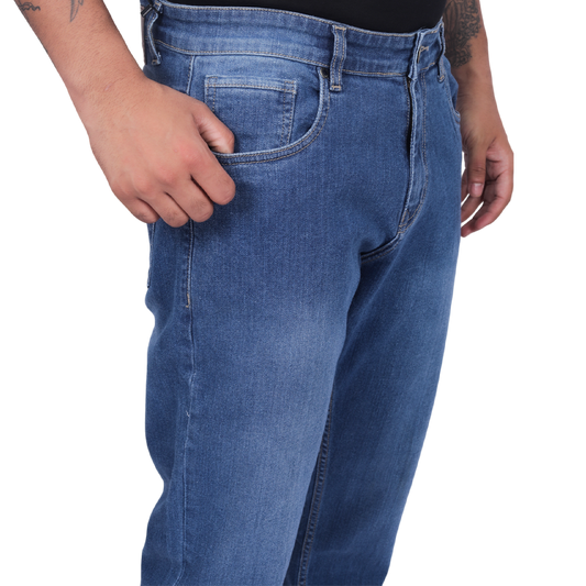 Men Mid-Rise Medium Shade Light Fade Clean Look Stretchable Jeans